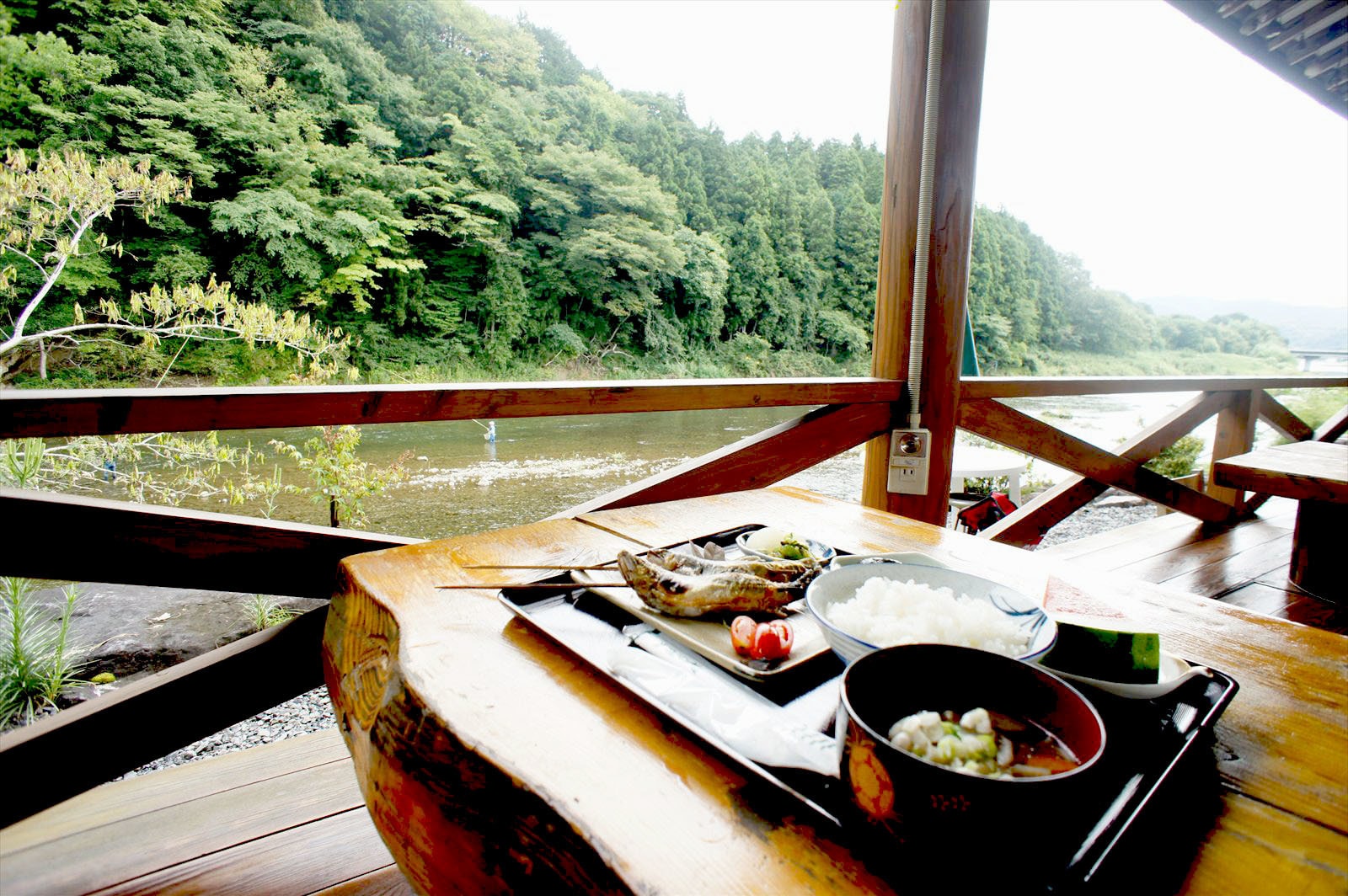 お食事処うめ吉。久慈川の天然鮎・塩焼き。茨城奥久慈大子町