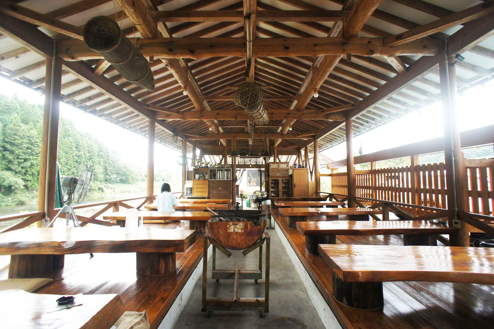 お食事処うめ吉。久慈川、店内。茨城奥久慈大子町